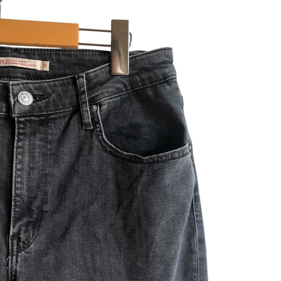 Levi’s 721 High Rise Skinny Jeans True Grit Soft Black Size 31 Premium Denim - Picture 7 of 16
